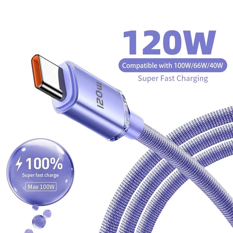 120W USB Type C câble Type C à Type C cordon de Charge rapide USB C câbles de téléphone de Charge rapide pour Samsung Xiaomi Huawei Realme